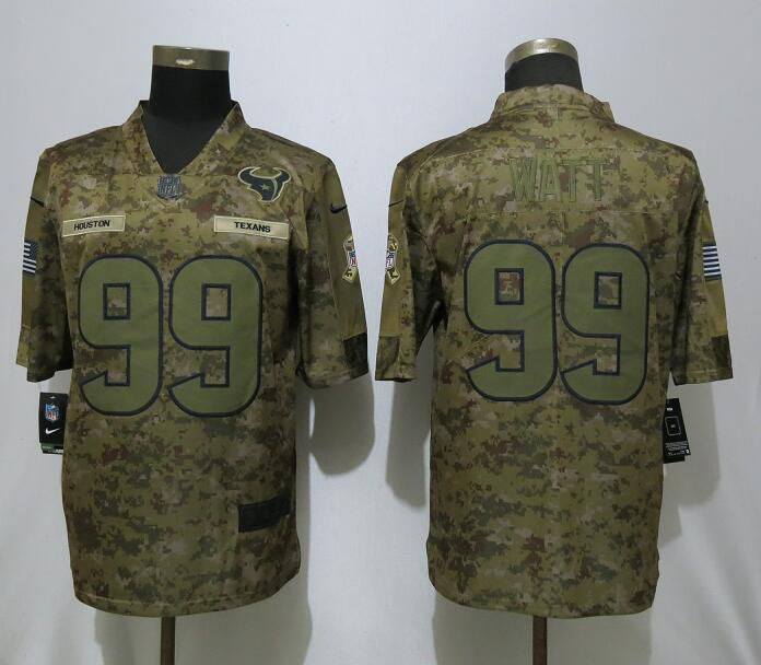 Men Houston Texans #99 Watt Nike Camo Salute to Service Limited NFL Jerseys->carolina panthers->NFL Jersey